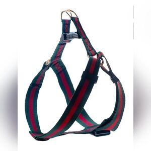 Stylish Green and Red Pet Harness - Luxury Fashion Dog Harness